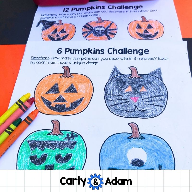 Halloween Creativity Activities Finish the Picture Drawing It's Not a Pumpkin