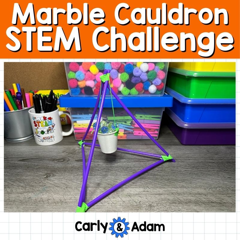Marble Cauldron Halloween STEM Activity