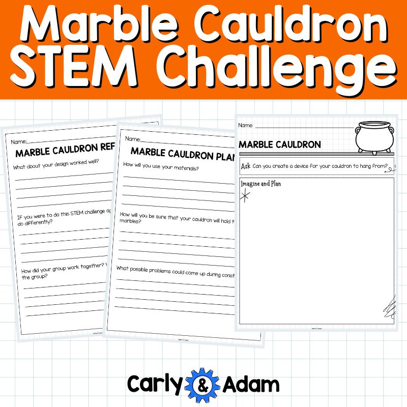 Marble Cauldron Halloween STEM Activity