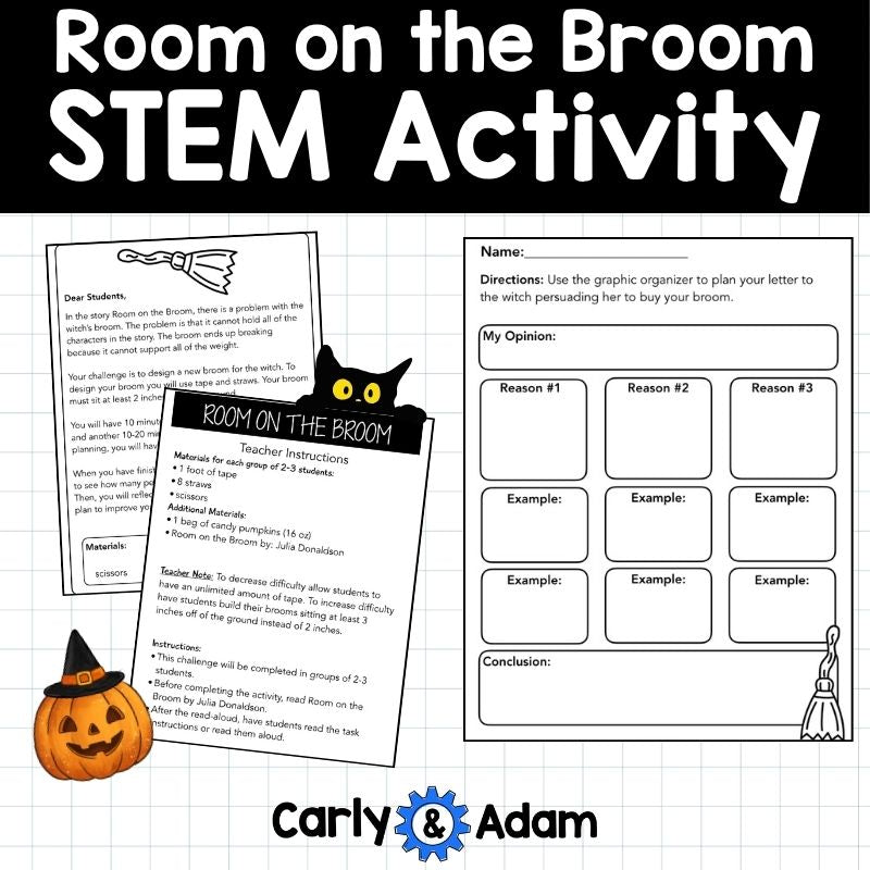 Room on the Broom Halloween READ ALOUD STEM Activity