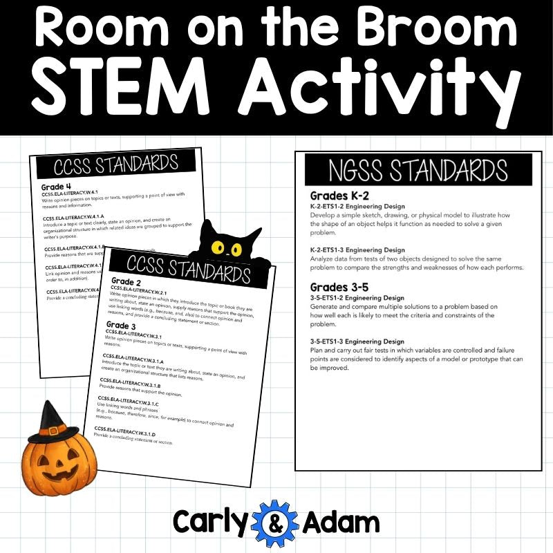Room on the Broom Halloween READ ALOUD STEM Activity