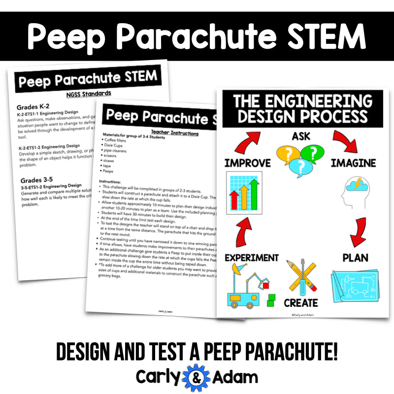 Peeps STEM Activity Peep Drop Parachute Lesson