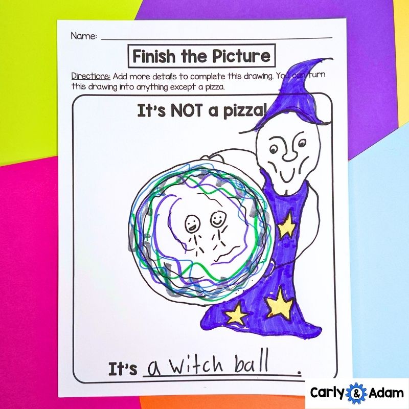 Pi Day Creativity Challenges - Finish the Picture Activities Morning Work