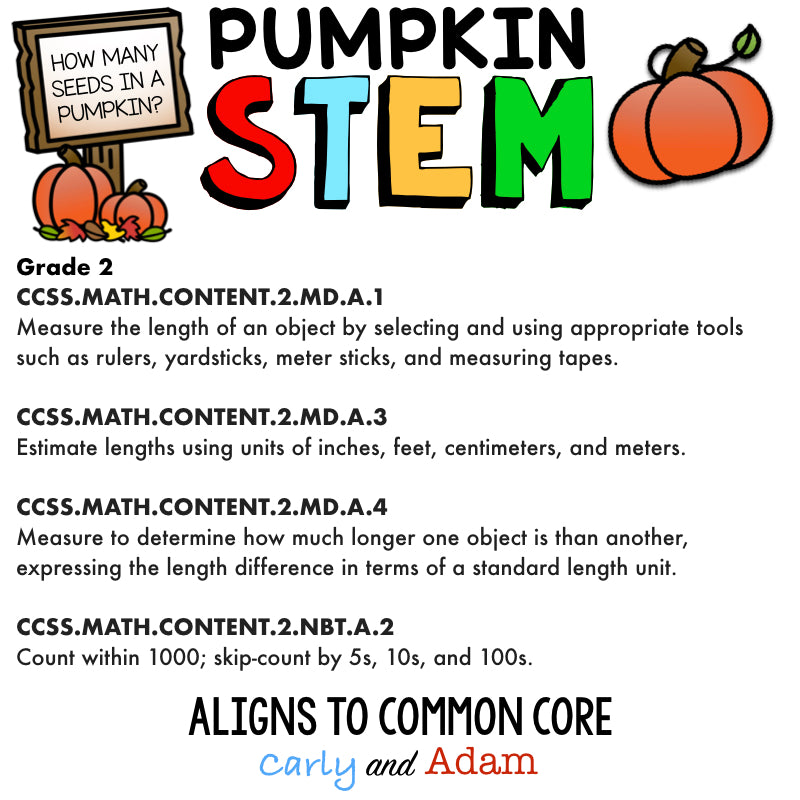 How Many Seeds in a Pumpkin STEM Challenge - Pumpkin Investigation Halloween STEM Activity