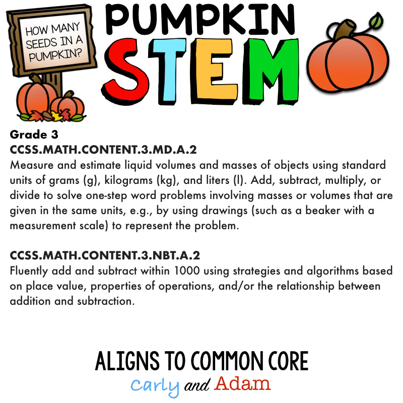 How Many Seeds in a Pumpkin STEM Challenge - Pumpkin Investigation Halloween STEM Activity