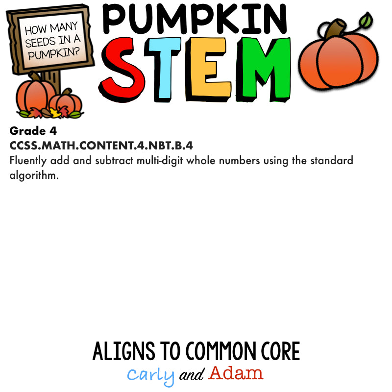How Many Seeds in a Pumpkin STEM Challenge - Pumpkin Investigation Halloween STEM Activity