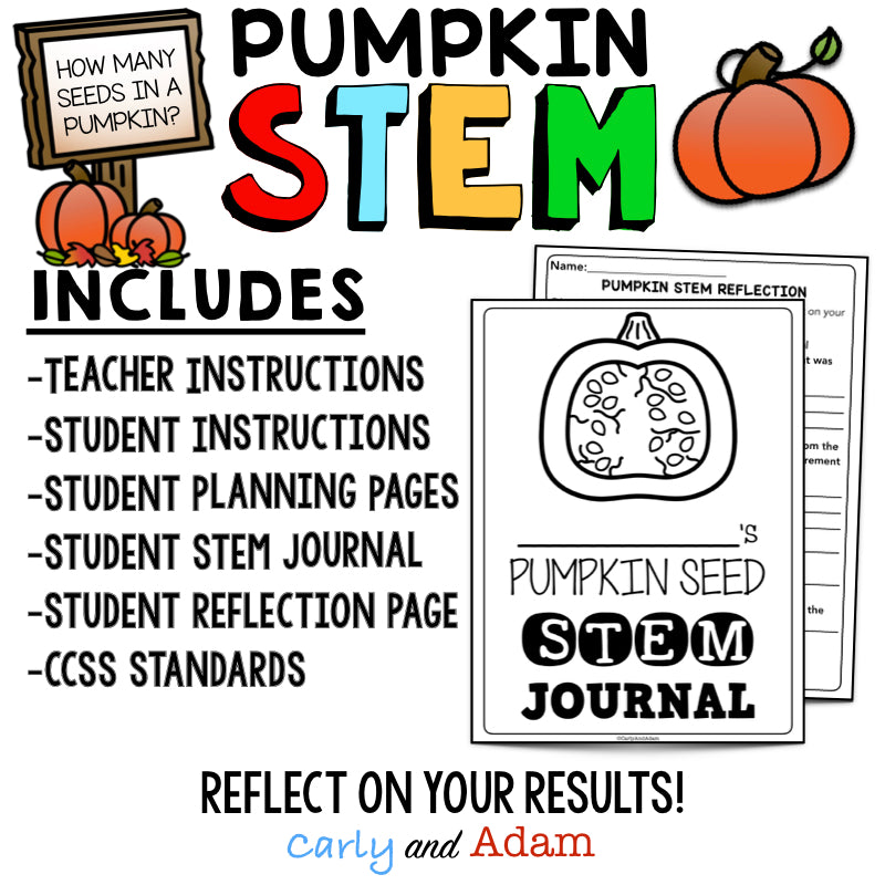 How Many Seeds in a Pumpkin STEM Challenge - Pumpkin Investigation Halloween STEM Activity