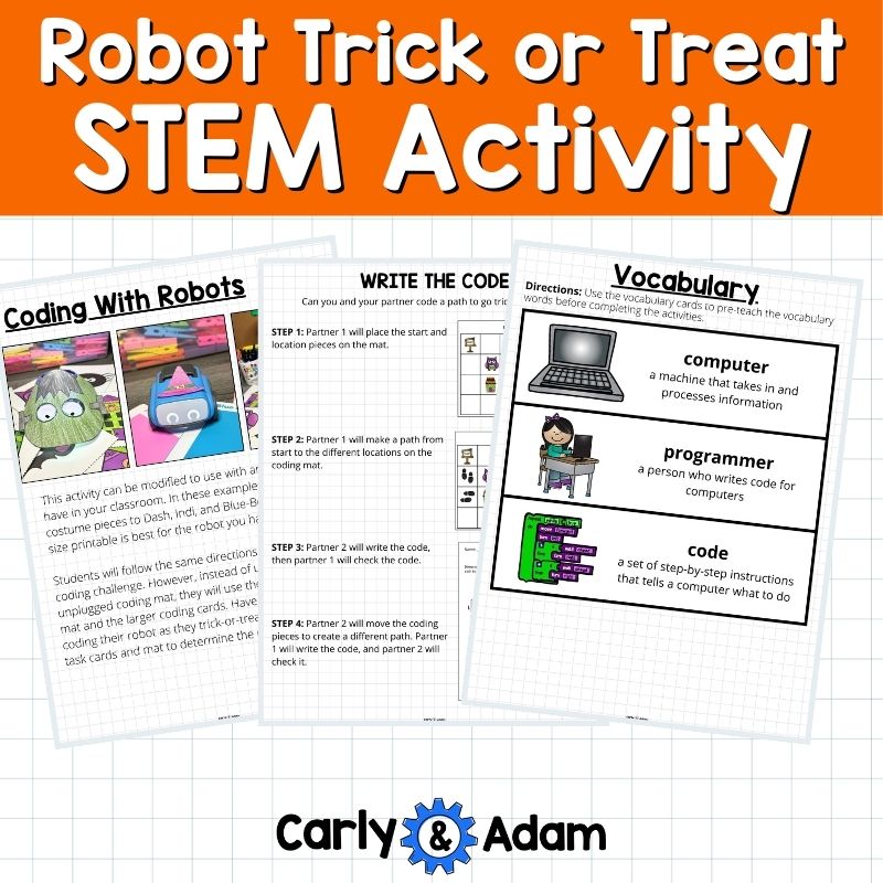 Robot Trick Or Treat Halloween STEM Activity