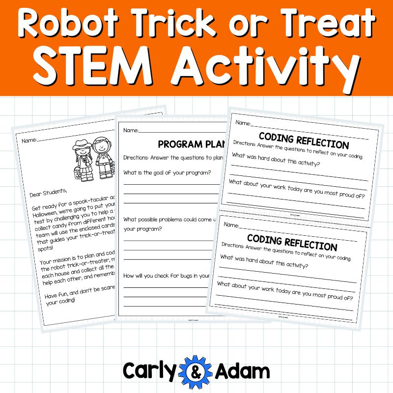 Robot Trick Or Treat Halloween STEM Activity