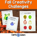 Fall Creativity Challenges Finish the Picture Activities, Brain Breaks, Sub Plans, Morning Work, Leaves, Acorns