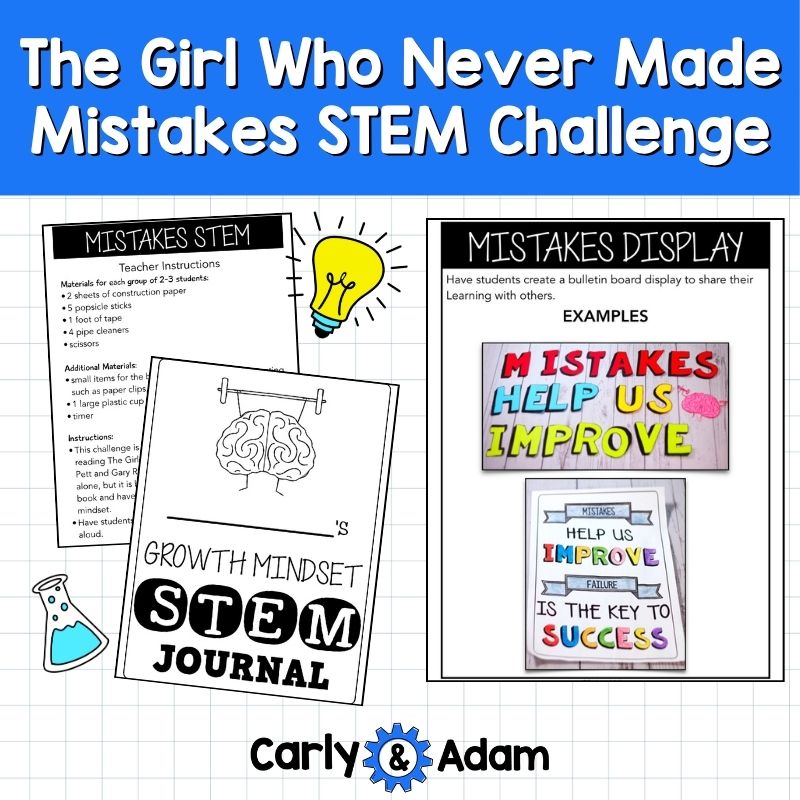 The Girl Who Never Made Mistakes Growth Mindset STEM Activity