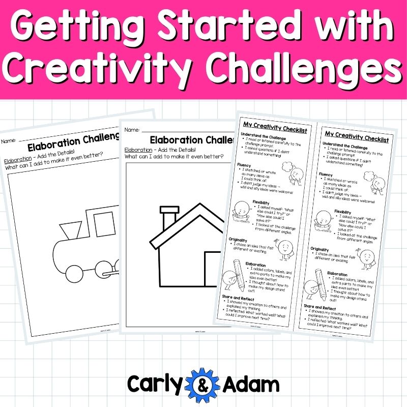 Getting Started with Creativity Challenges Finish the Picture Activities Beautiful Oops Book Lesson