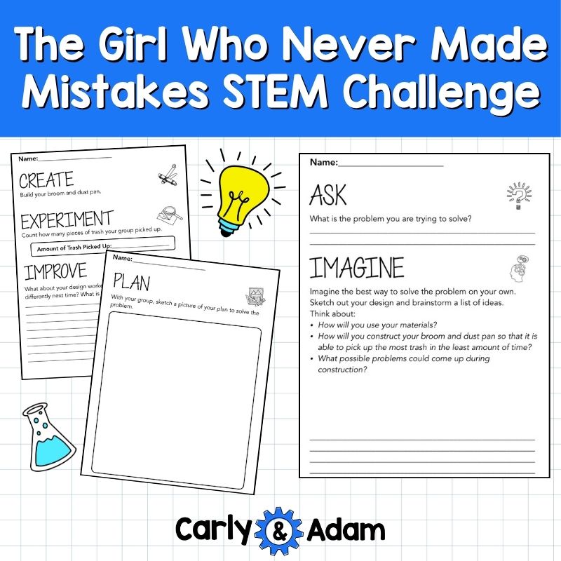 The Girl Who Never Made Mistakes Growth Mindset STEM Activity