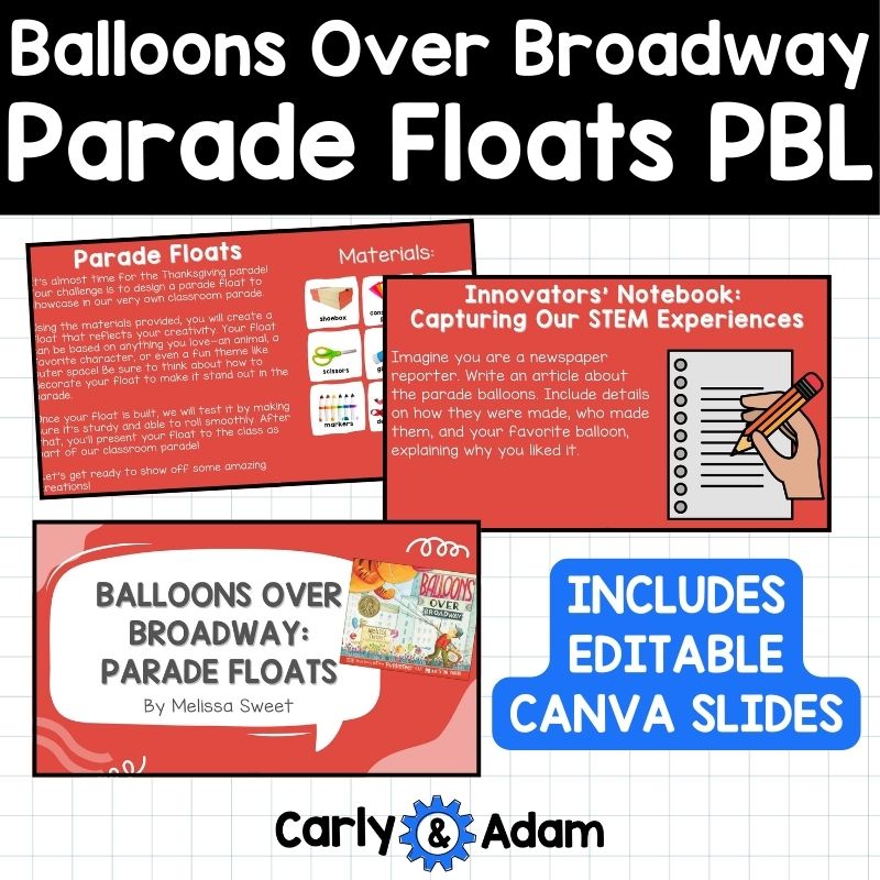 Balloons Over Broadway Thanksgiving PBL Activity Parade Floats