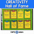 Creativity Hall of Fame - Creativity Challenges Finish the Picture Activities and Bulletin Board Display