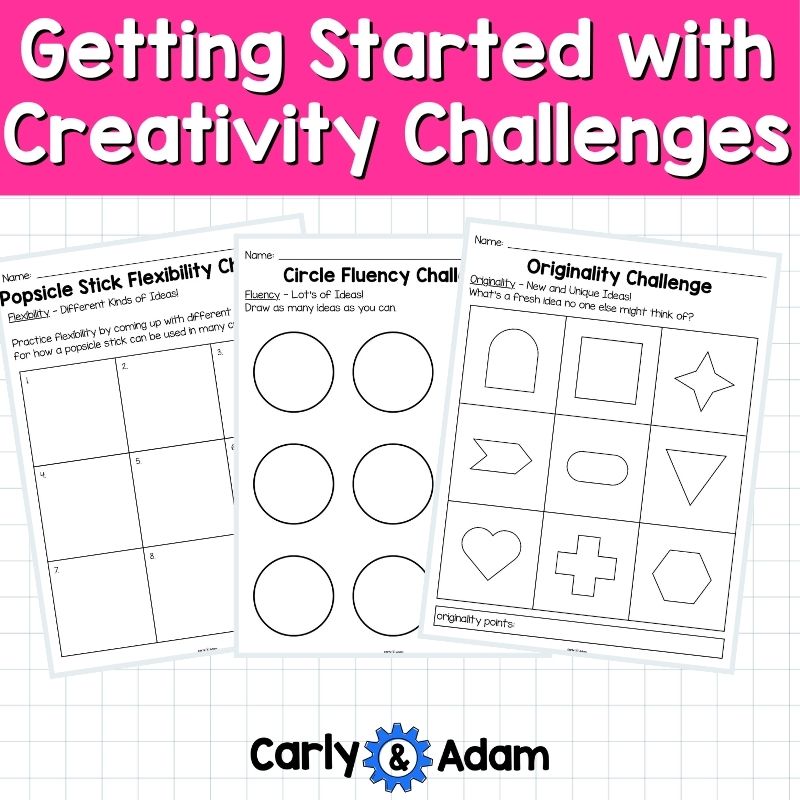 Getting Started with Creativity Challenges Finish the Picture Activities Beautiful Oops Book Lesson