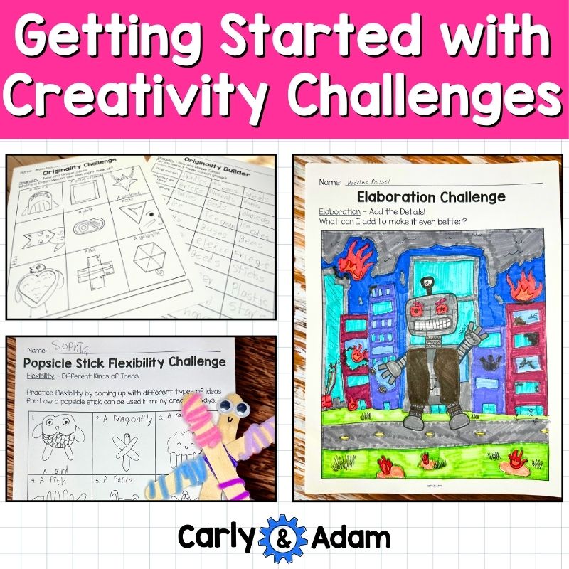 Getting Started with Creativity Challenges Finish the Picture Activities Beautiful Oops Book Lesson