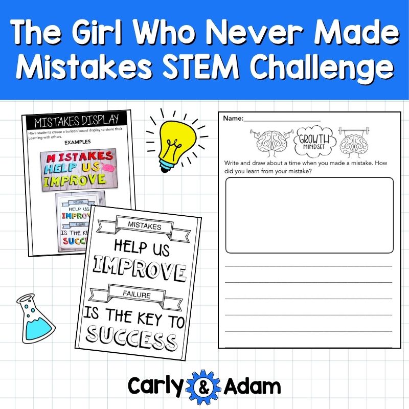 The Girl Who Never Made Mistakes Growth Mindset STEM Activity