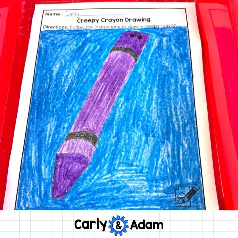 Free Creepy Crayon Read Aloud Directed Drawing Challenge