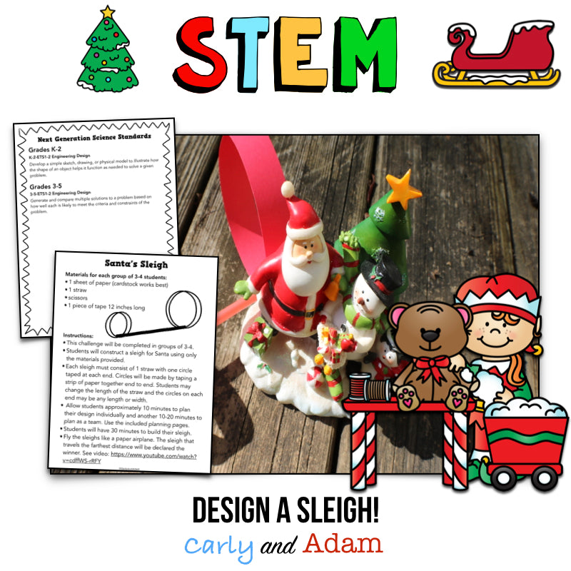 Santa's Sleigh Christmas STEM Activity