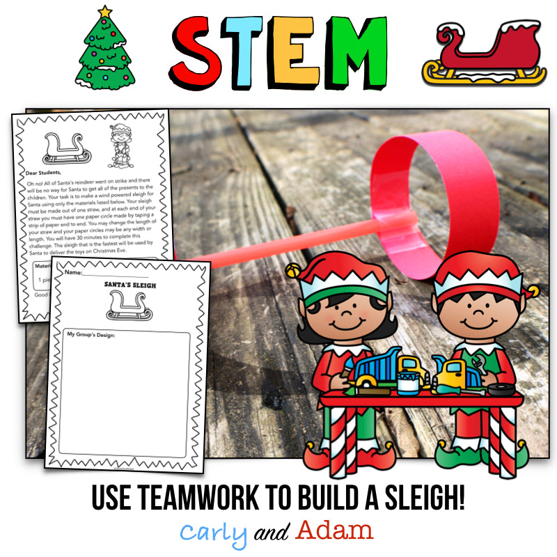 Santa's Sleigh Christmas STEM Activity