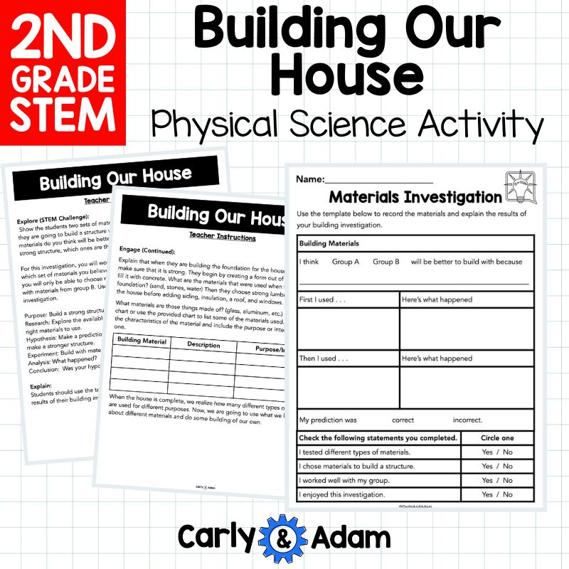 Building Our House 2nd Grade Physical Science Activity