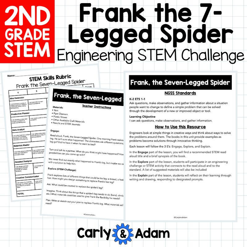 Frank the Seven-Legged Spider 2nd Grade STEM Challenge