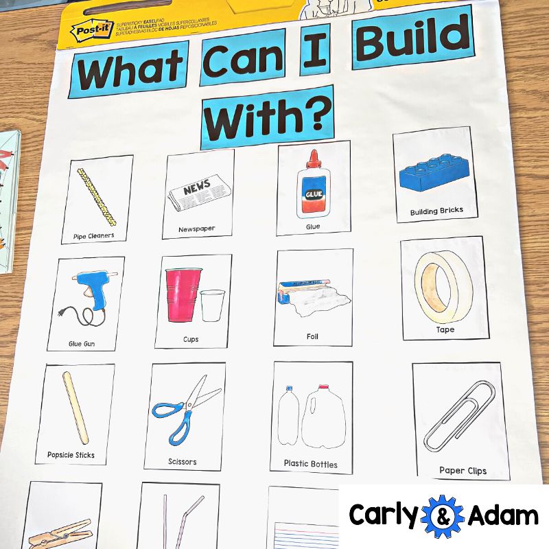 Intro to 2nd Grade STEM Made by Maxine Name Tag Challenge