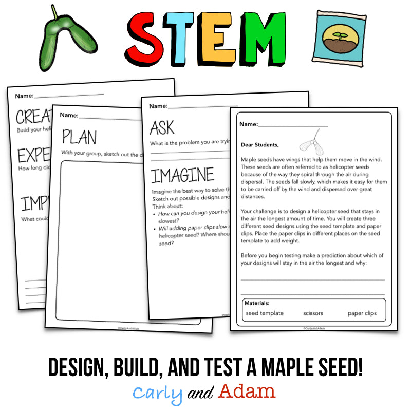 Plant Seed Dispersal Spring STEM Activity