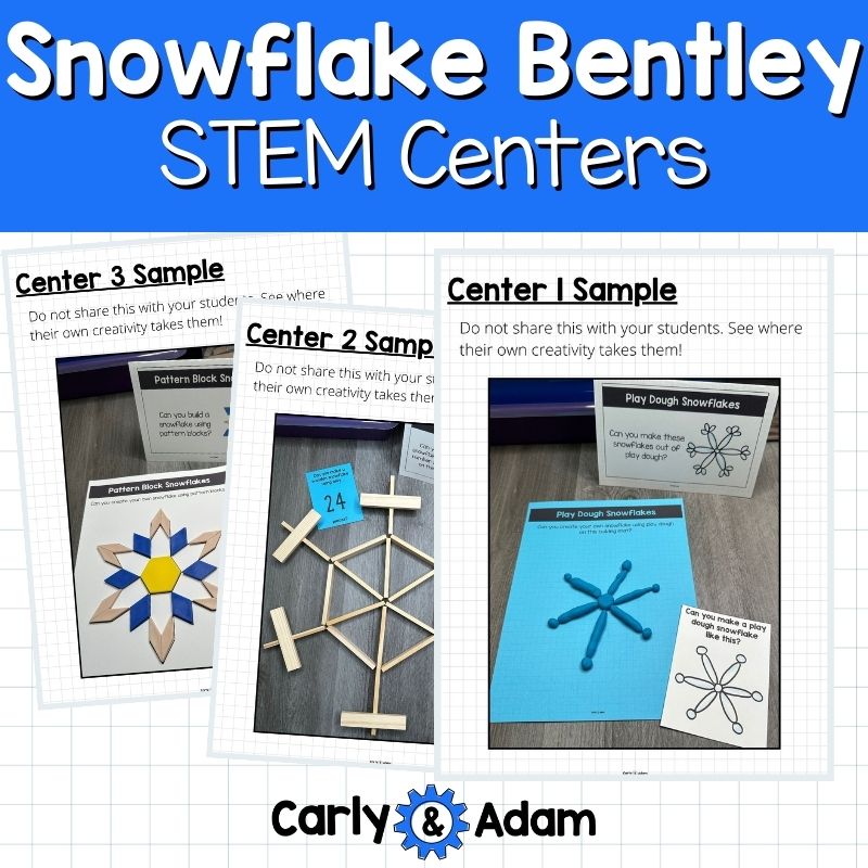 Snowflake Bentley Read Aloud Winter STEM Centers and Activities