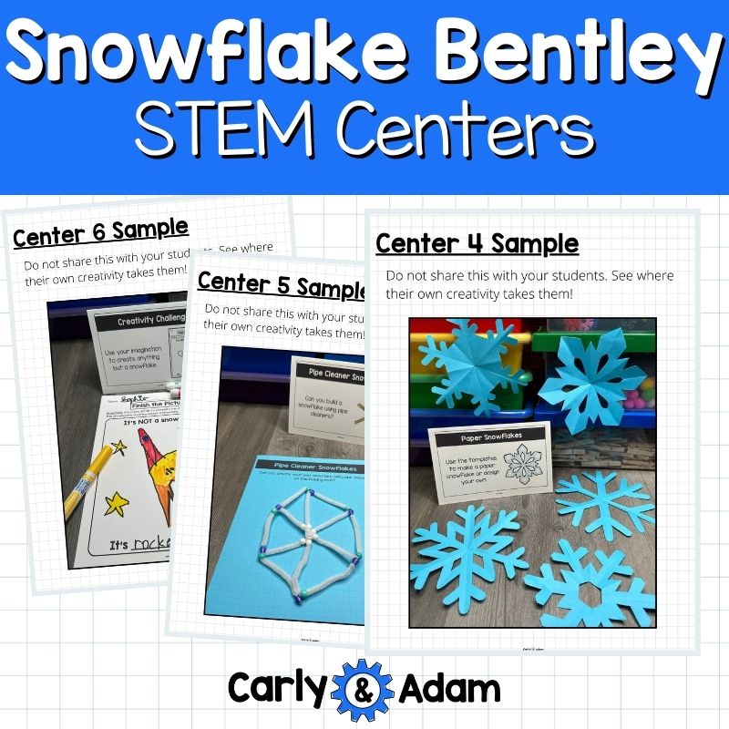 Snowflake Bentley Read Aloud Winter STEM Centers and Activities