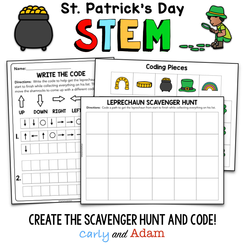 St. Patrick's Day Leprechaun Unplugged Coding Activity