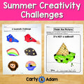 Summer Creativity Challenges, Finish the Picture Activities, Brain Breaks, Sub Plans, Summer Packet, Morning Work
