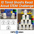 Ten Timid Ghosts Pre-K Halloween Counting STEM Activity