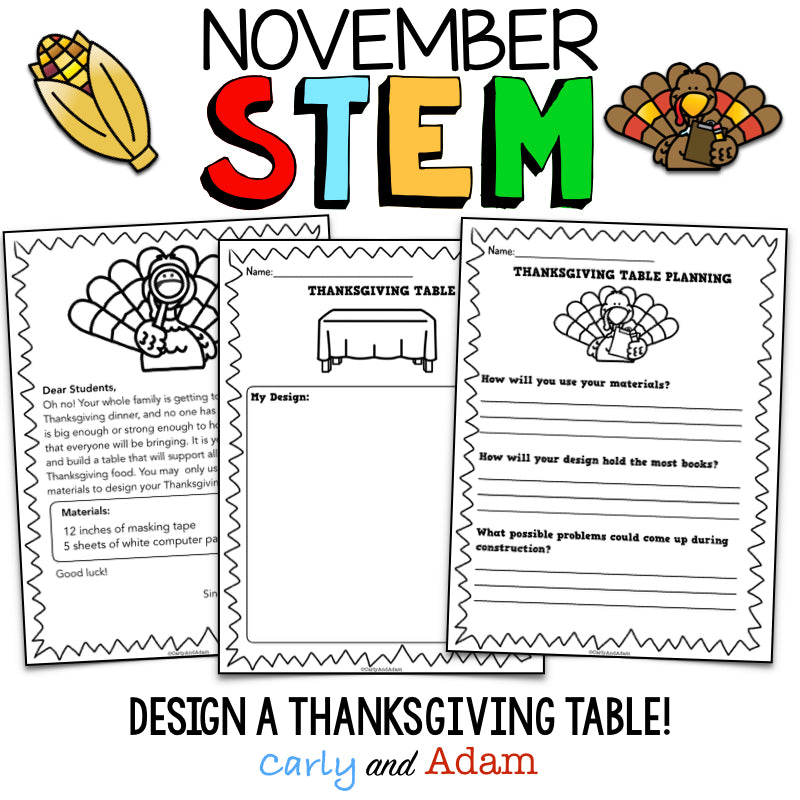 Thanksgiving Dinner Table STEM Activity