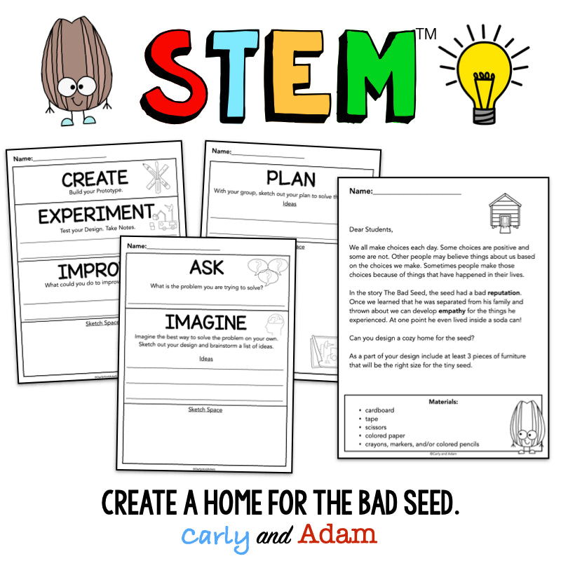 The Bad Seed Self Awareness SEL STEM Activity