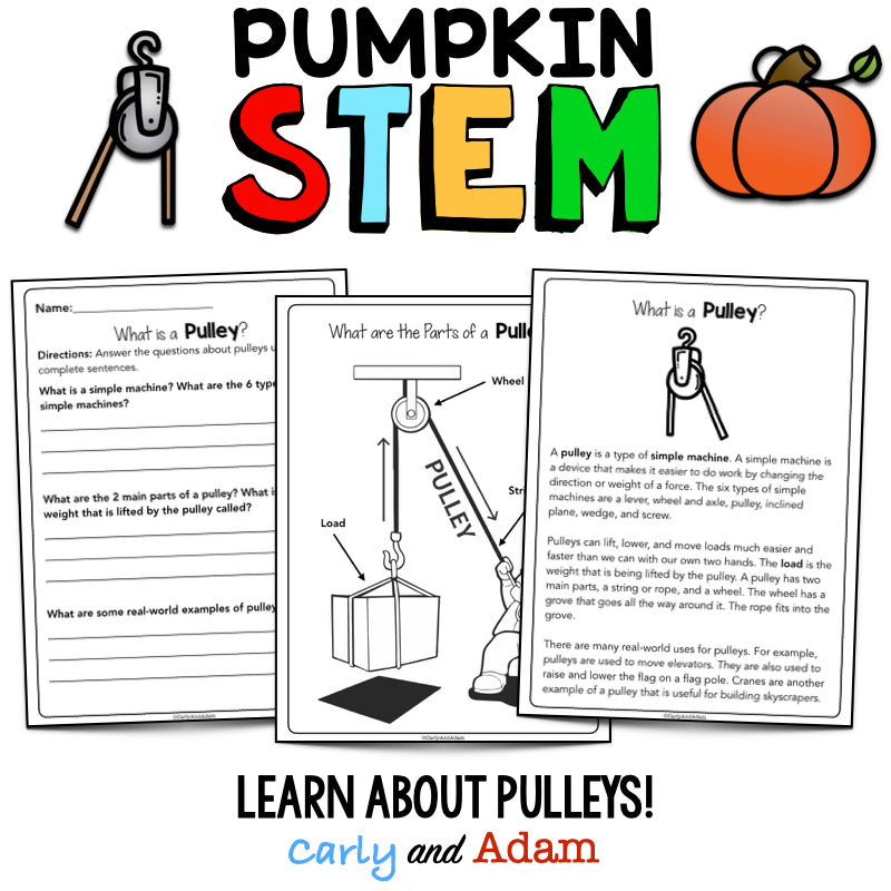 The Biggest Pumpkin Ever Halloween STEM Activity - Pumpkin Pulley Challenge
