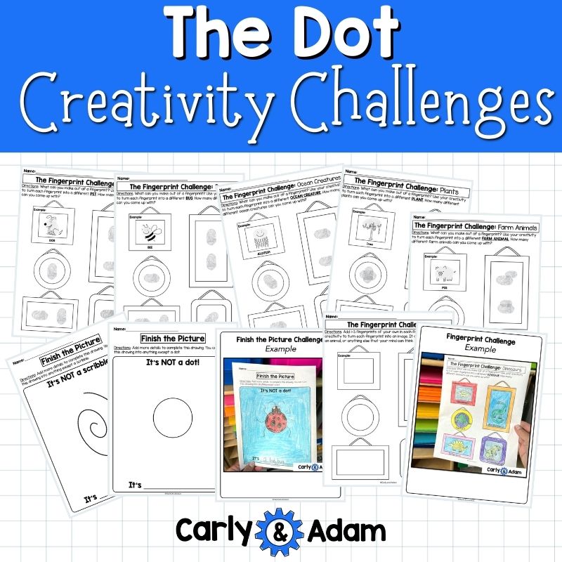 Dot Day Creativity Challenges Finish the Picture Activities The Dot Book by Peter Reynolds