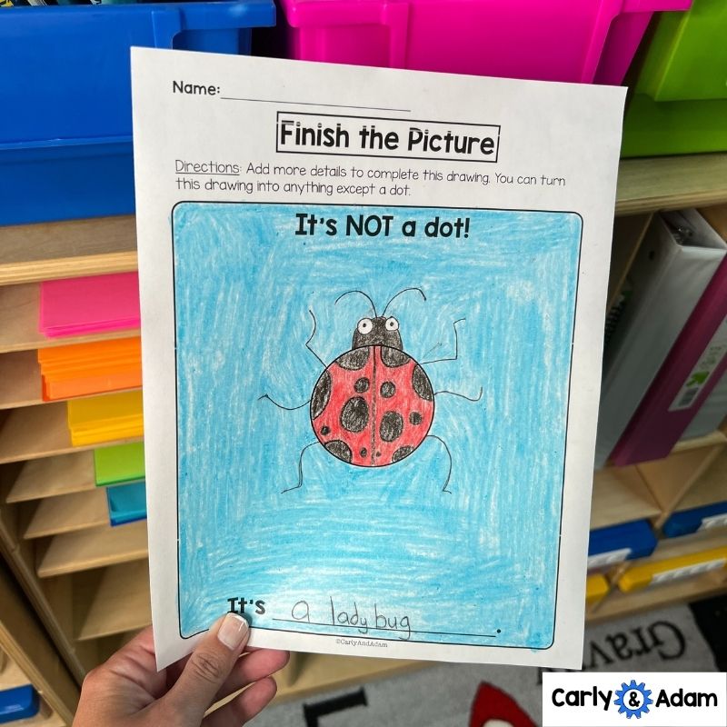 Dot Day Creativity Challenges Finish the Picture Activities The Dot Book by Peter Reynolds