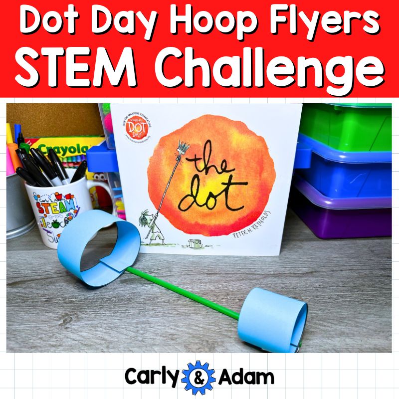 2nd Grade Dot Day STEM Hoop Flyers The Dot by Peter Reynolds Activity