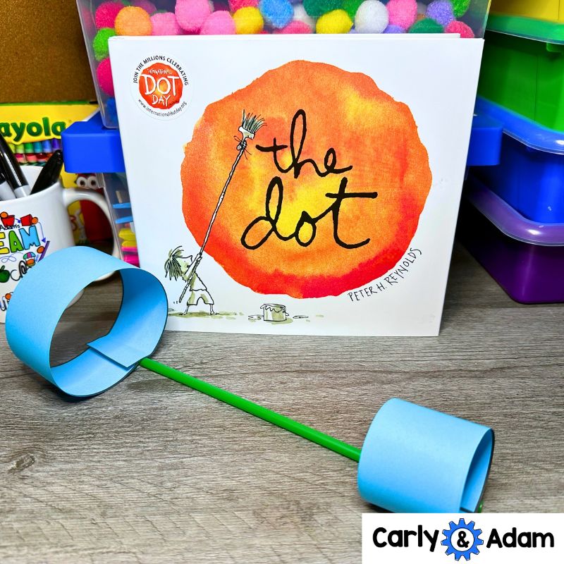 2nd Grade Dot Day STEM Hoop Flyers The Dot by Peter Reynolds Activity
