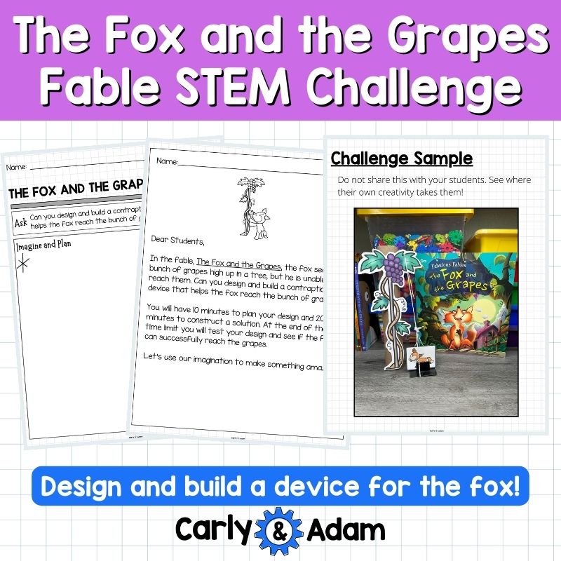 The Fox and the Grapes Fable STEM Challenge