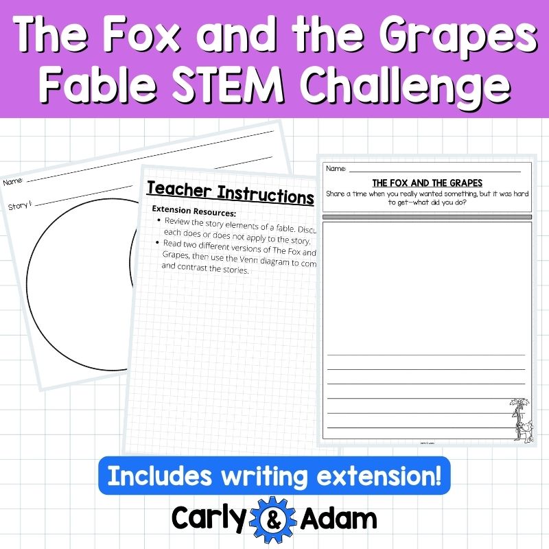 The Fox and the Grapes Fable STEM Challenge
