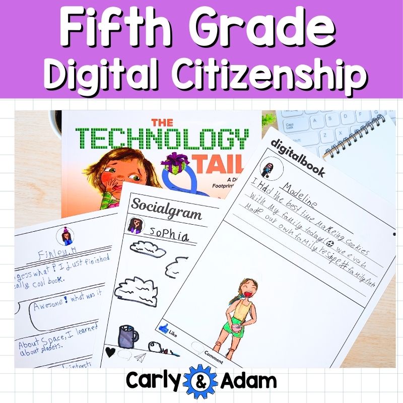 5th Grade Digital Citizenship Activity Online Safety The Technology Tail Book