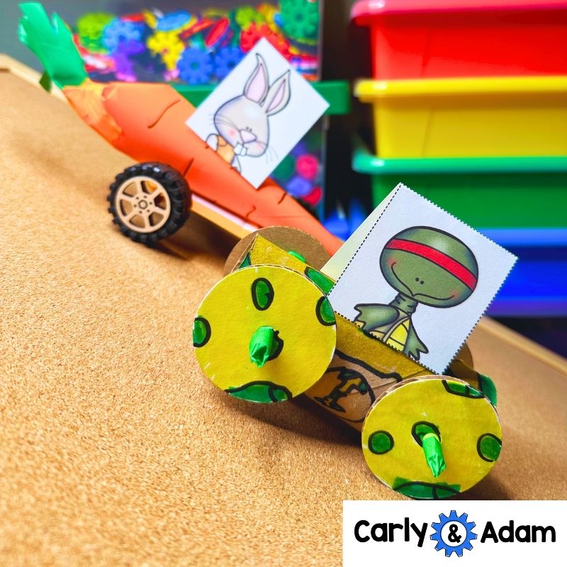 The Tortoise and the Hare Fable STEM Activity - Derby Racers