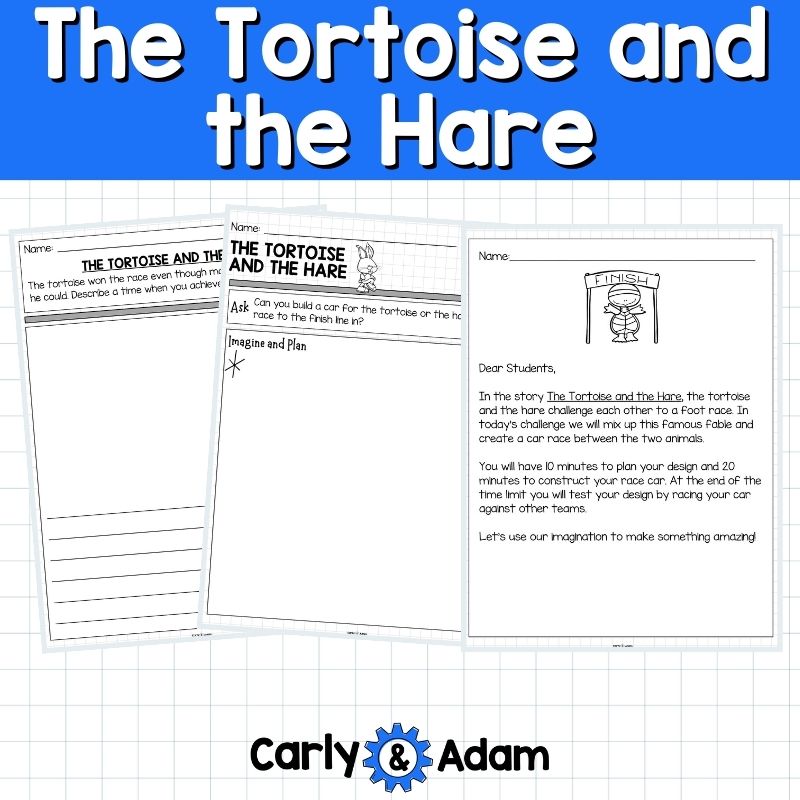 The Tortoise and the Hare Fable STEM Activity - Derby Racers
