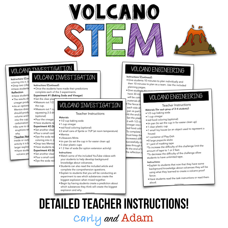 Volcano Engineering STEM Activities