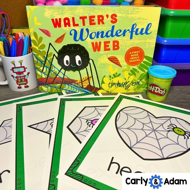 Walter’s Wonderful Web Activity - Pre-K Halloween STEM Shapes Challenge