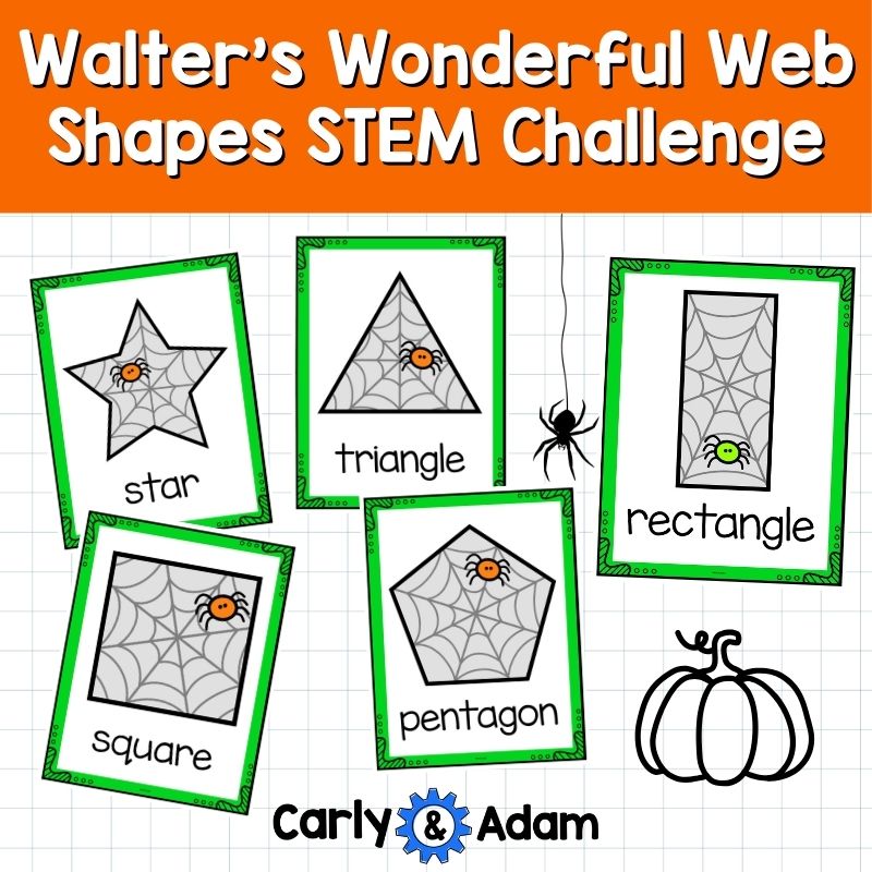 Walter’s Wonderful Web Activity - Pre-K Halloween STEM Shapes Challenge