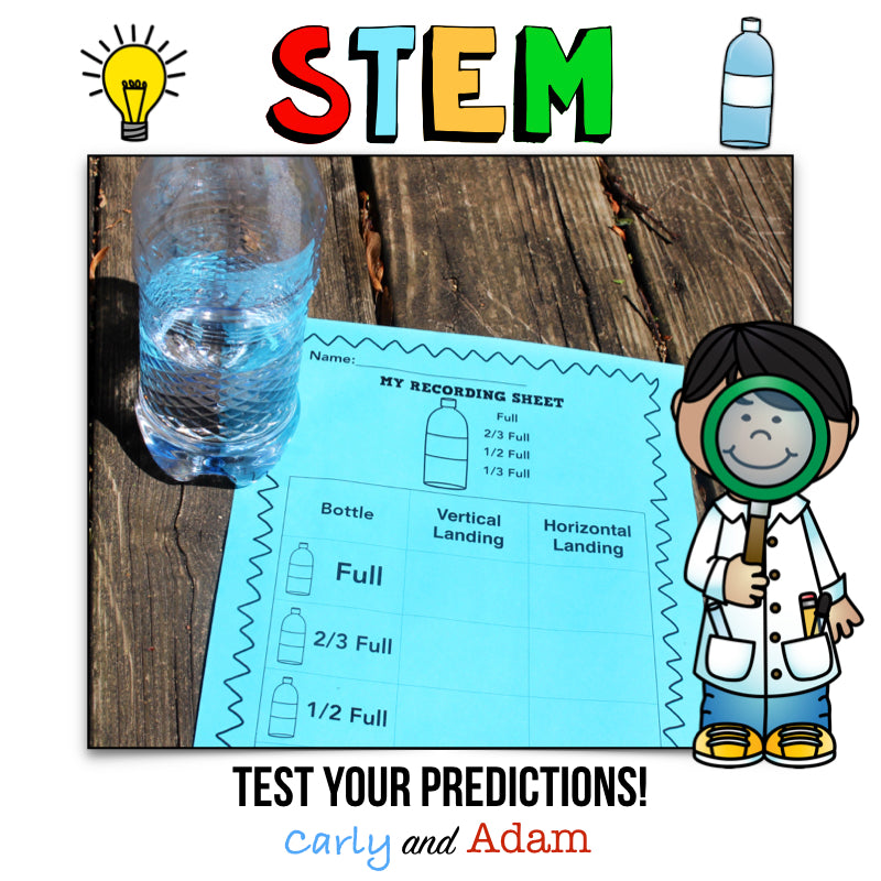 Water Bottle Flipping STEM Challenges Force and Motion Game